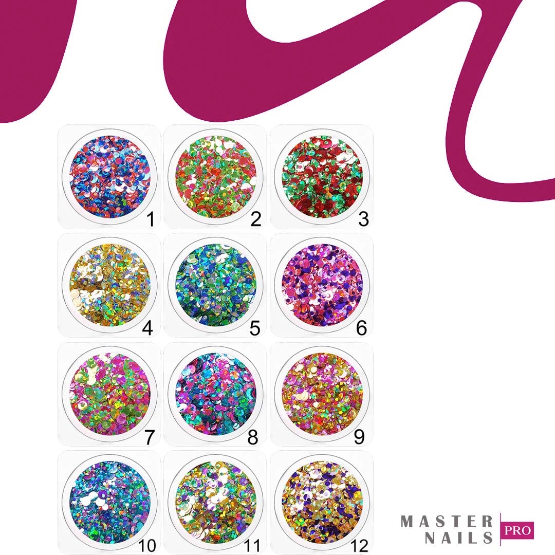 LASER ROUNG GLITTER MIX