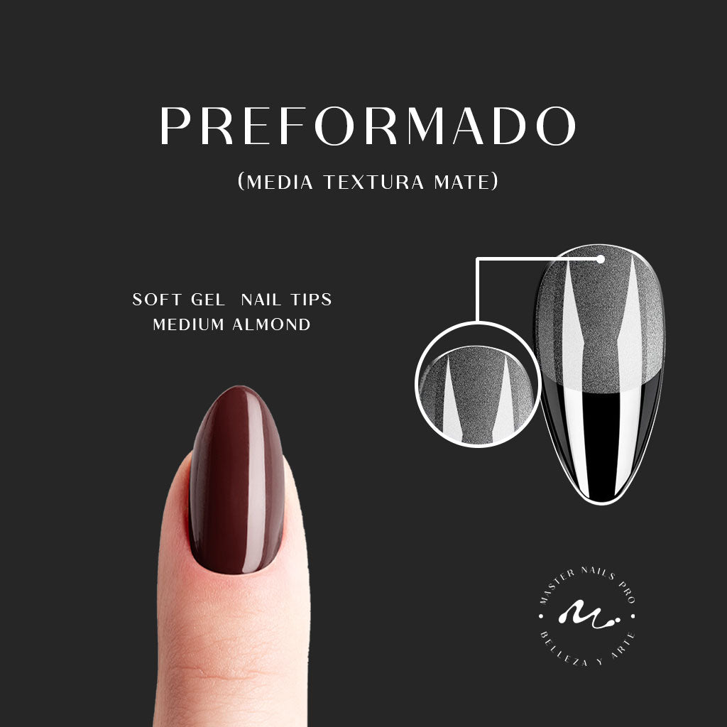 Gel Tip Medium Almond Clear 240pcs