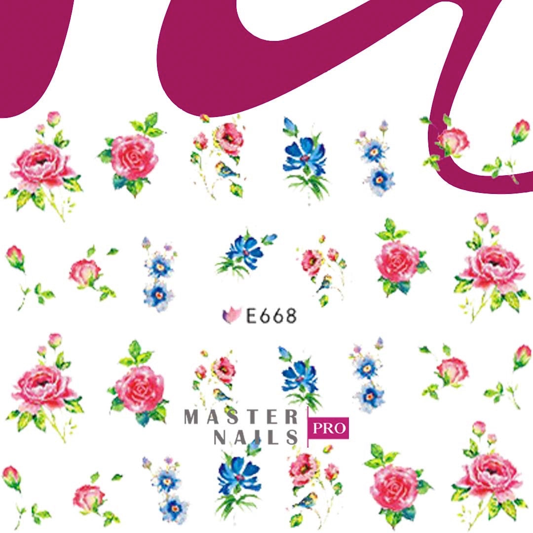 3D Nail Stickers (Flowers E666-E676)