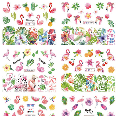 Flamingo Nail Stickers / Pegatina