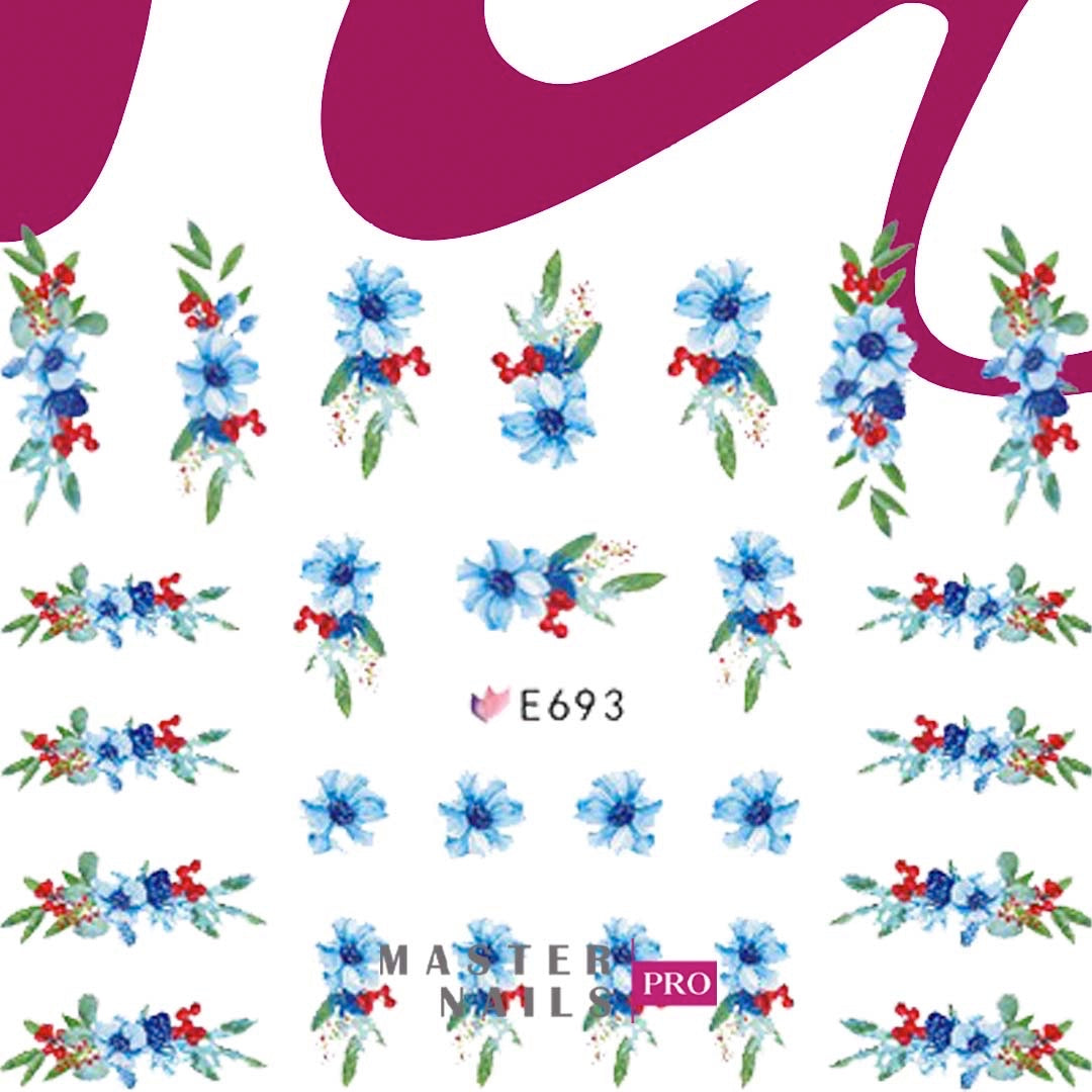 3D Nail Stickers (Flowers E688-E697)