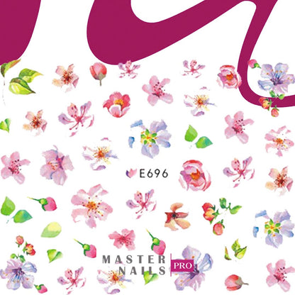 3D Nail Stickers (Flowers E688-E697)