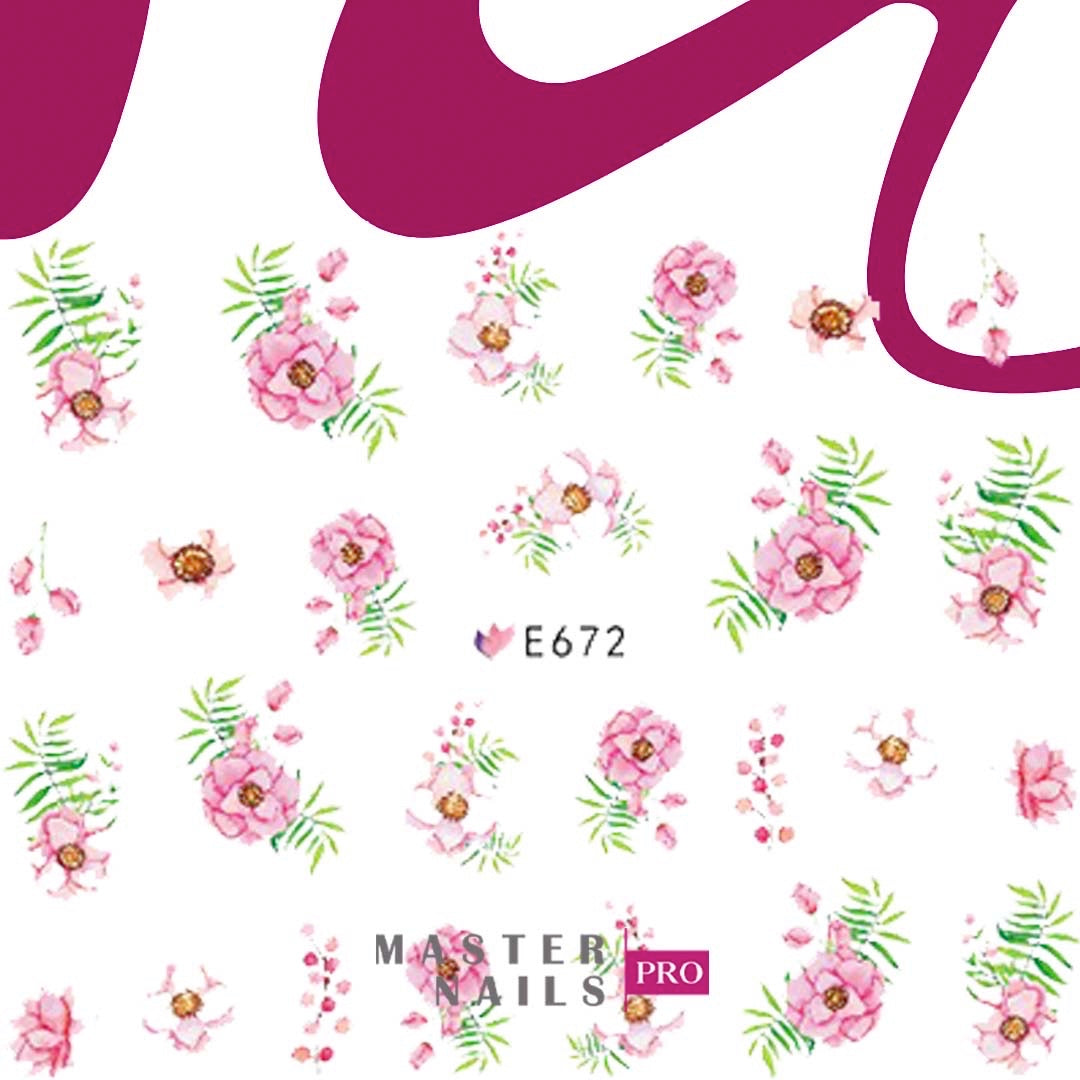 3D Nail Stickers (Flowers E666-E676)