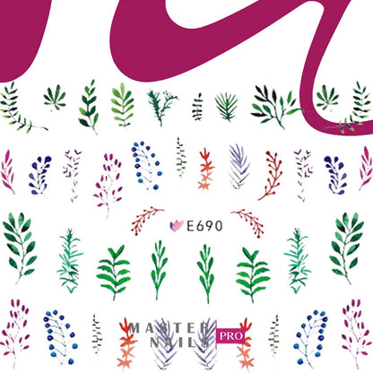 3D Nail Stickers (Flowers E688-E697)
