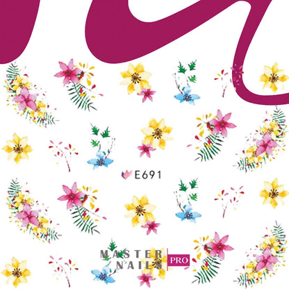 3D Nail Stickers (Flowers E688-E697)