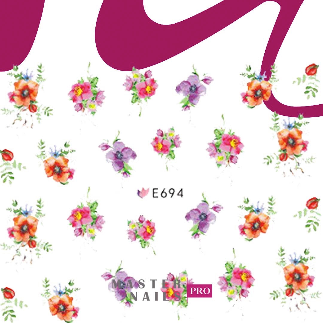 3D Nail Stickers (Flowers E688-E697)