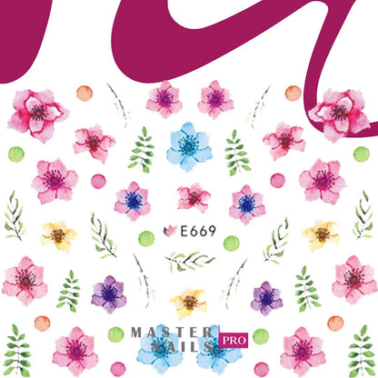 3D Nail Stickers (Flowers E666-E676)