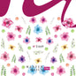 3D Nail Stickers (Flowers E666-E676)