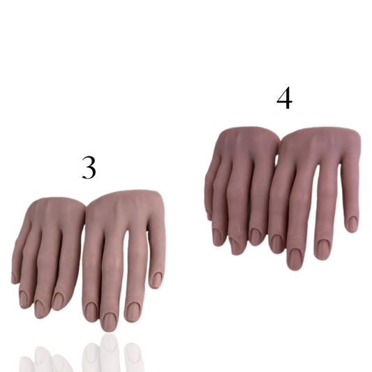 Manos (2)de Práctica de Silicona